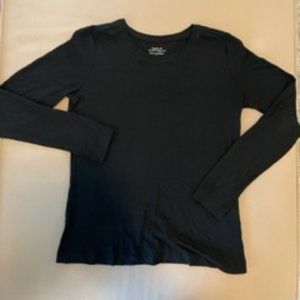 Banana Republic Black Long Sleeve timeless tee